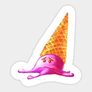 Melted ice cream Sticker